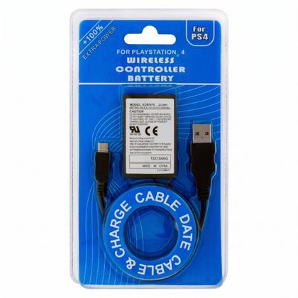Kit Bateria Recarregável 2000mah Para Console Manete Controle Dualshock Playstation 4 PS4 + Cabo USB