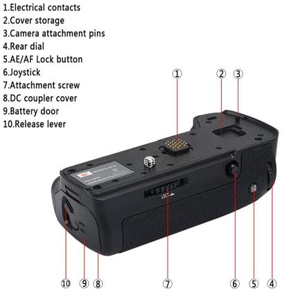 Imagem de Kit Battery Grip DMW-BGGH5 para Panasonic DMC-GH5 + 2 baterias + 1 Carregador
