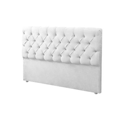 Imagem de Kit Baú Recamier + Cabeceira E Box Casal Material Sintético Branco