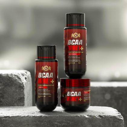 Imagem de Kit bcaa + whey shampoo 300ml + condicionador 300ml + máscara 300g