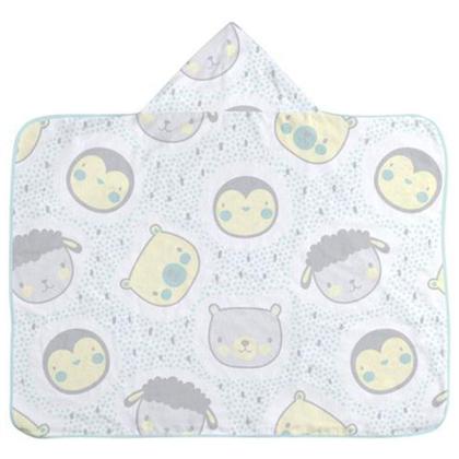 Imagem de Kit Bebê 5 Pçs Body Regata Toalha Capuz e Kit Pente e Escova