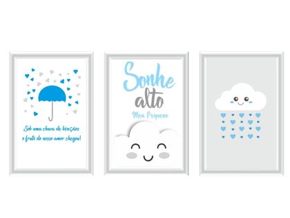 Imagem de Kit Bebe Com Trio De Quadrinhos Decoração Safari Enfeite Mdf