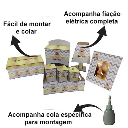Imagem de Kit Bebe Decoração Coroa Quarto Menino Berço Maternidade Mdf