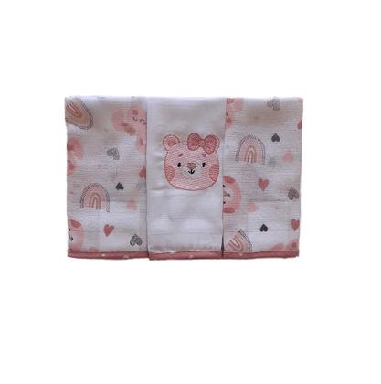 Imagem de Kit Bebê Fralda de Pano com Bainha + Paninho de Boca