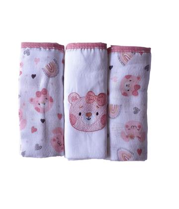 Imagem de Kit Bebê Fralda de Pano com Bainha + Paninho de Boca