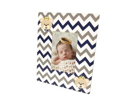 Imagem de Kit Bebe Higiene Nuvem Quarto Menino Com Trio De Quadros Mdf