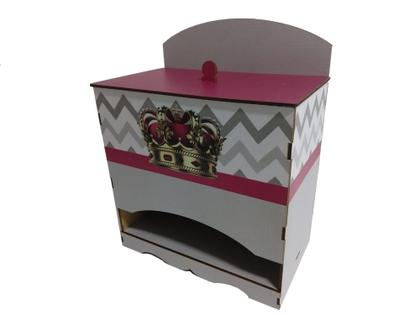 Imagem de Kit Bebe Higiene Nuvem Quarto Menino Com Trio De Quadros Mdf