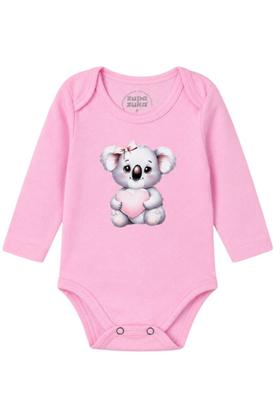 Imagem de Kit Bebê Menina 3 Peças Coala em Suedine Body Manga Longa e Curta + Calça com Punho