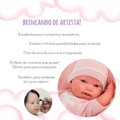 Imagem de Kit Bebe Reborn 43 cm Molde Menino Olhos Direto da Fabrica