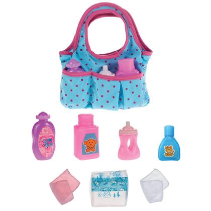 Imagem de Kit Bebe Reborn Silicone e Pano Baby Kiss + Bolsa Maternidade