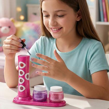 Imagem de Kit Beleza Infantil Teen Dreams Com Agitador Glitter Colorido E Acessorios Para Unhas