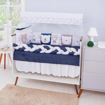 Imagem de Kit Berço Americano 13 Pcs Almofadinhas Bebê Tedy Bear