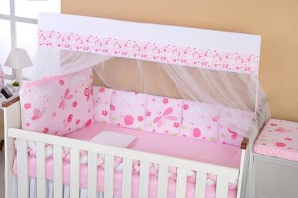 Imagem de Kit Berço Americano 13 pcs para Bebê Menina Borboleta