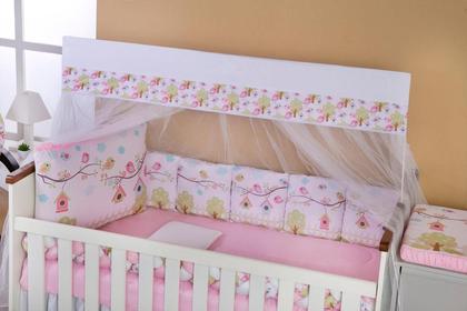 Imagem de Kit Berço Americano 13 pcs para Bebê Menina Jardim Encantado