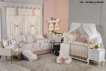 Imagem de Kit Berço Americano Rolo Menina Mirela Uva 10 Peças Algodão