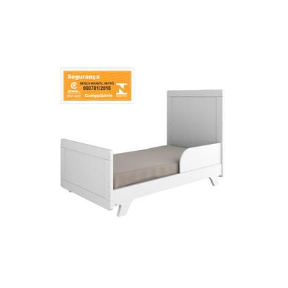 Imagem de Kit Berço Cômoda e Guarda Roupa LS Retro Moveis Peroba MDF Com Capitône