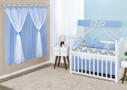 Imagem de Kit berço completo modelo safari - americano e nacional - serve para berço com colchão de até 130cm x 70cm - total 11 peças - lindas opções de cores