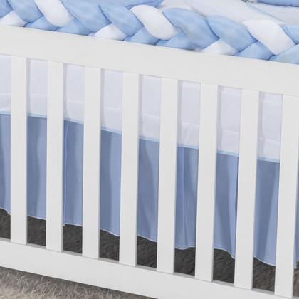 Imagem de Kit Berço Menina Menino Protetor Trança Com Saia 6 Peças