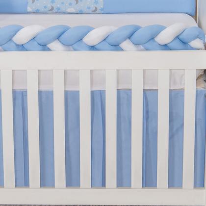 Imagem de Kit Berço Menina Menino Protetor Trança Com Saia 6 Peças