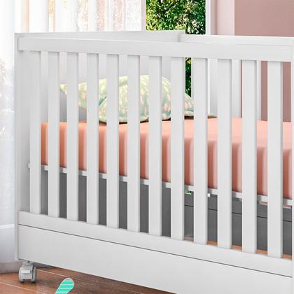 Imagem de Kit Berço Mini Cama Taís e Cômoda Infantil 3 Gavetas com Nicho Brilhar Q01 - ADJ Decor