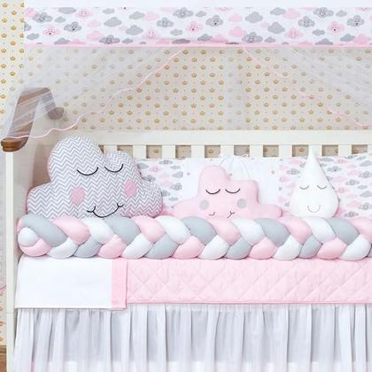 Imagem de Kit Berço Rosa 11 Peças - Completo e Aconchegante