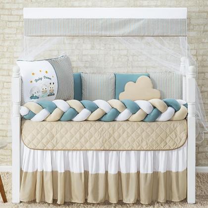 Imagem de Kit Berço Safari Bordado Menino E Menina Americano 14 Pçs