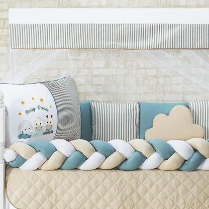 Imagem de Kit Berço Safari Bordado Menino E Menina Americano 14 Pçs