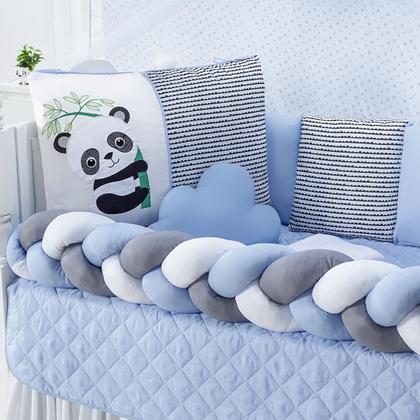 Imagem de Kit Berço Trança Safari 14 Peças 100% Algodão