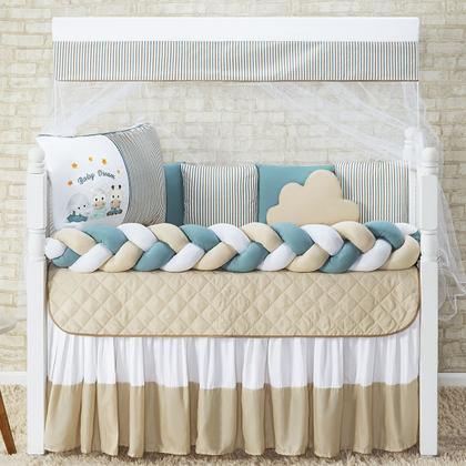 Imagem de Kit Berço Trança Safari 14 Peças 100% Algodão