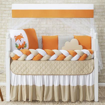 Imagem de Kit Berço Trança Safari 14 Peças 100% Algodão