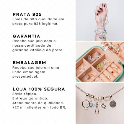 Imagem de Kit Berloque Jesus, Fé Cravejada e Separador em Prata 92
