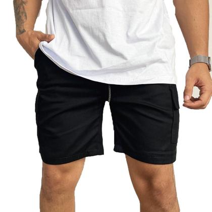 Imagem de Kit Bermuda Cargo Curta Masculina + Camiseta Oversized Streetwear Basic Oferta Top Envio Imediato