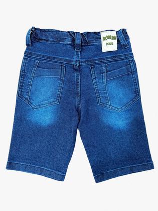 Imagem de Kit Bermuda Jeans +camisa Polo Infantil Menino
