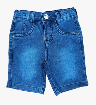 Imagem de Kit Bermuda Jeans +camisa Polo Infantil Menino