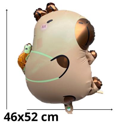 Imagem de kit bexigas balões capivara metalizado festa infantil 6 unidades