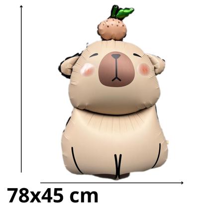 Imagem de kit bexigas balões capivara metalizado festa infantil 6 unidades