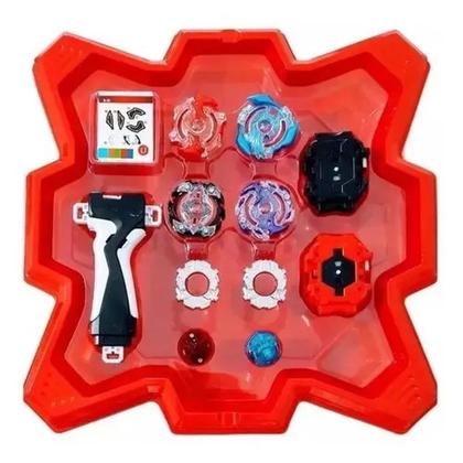 Imagem de Kit Beyblade 4 In 2 + 2 Lançadores + Arena 