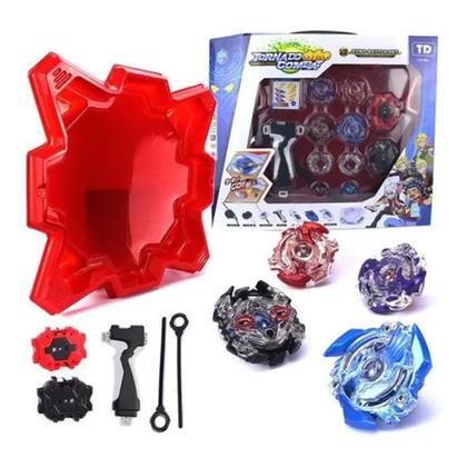 Imagem de Kit Beyblade 4 In 2 + 2 Lançadores + Arena 