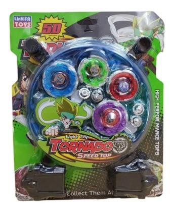 Imagem de Kit Beyblade Metal Led + 2 Lançadores + Arena Novidade