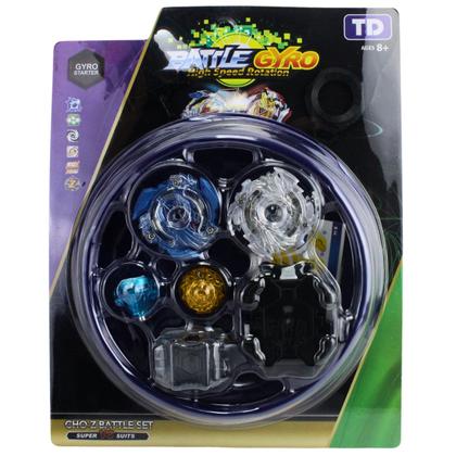 Imagem de Kit Beyblade Tornado Gyro Combat com 2 Pião de Batalha Lançador Infantil