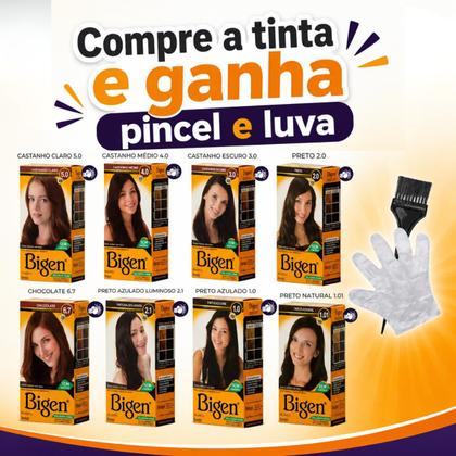 Imagem de Kit Bigen Tintura Capilar em Pó à Base de Água Tinta de Cabelo