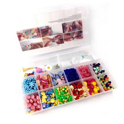 Imagem de Kit Bijuterias Infantil Montagem DIY Alpha Beads