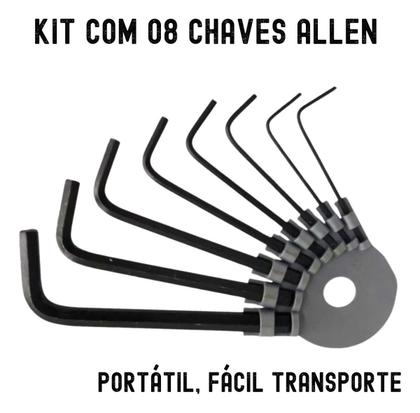 Imagem de Kit Bike Jogo Chaves Allen L Hexagonais 8 Peças 1,5 A 8mm