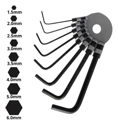 Imagem de Kit Bike Jogo Chaves Allen L Hexagonais 8 Peças 1,5 A 8mm