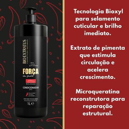 Imagem de Kit Bio Extratus Força Com Pimenta Shampoo Cond 2x1L