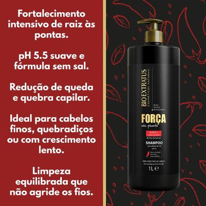Imagem de Kit Bio Extratus Força Com Pimenta Shampoo Cond 2x1L