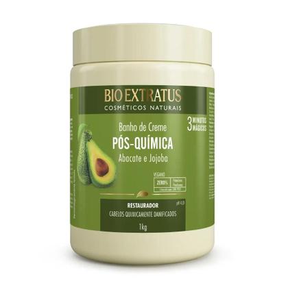 Imagem de Kit Bio Extratus Pós Quimica Shampoo Condicionador Banho de Creme 1L/Kg