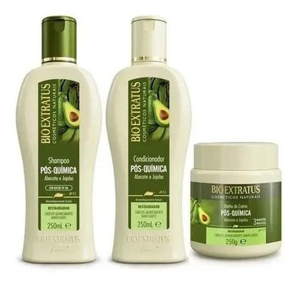 Imagem de Kit bio extratus shampoo + cond + mascara - pós quim abacate