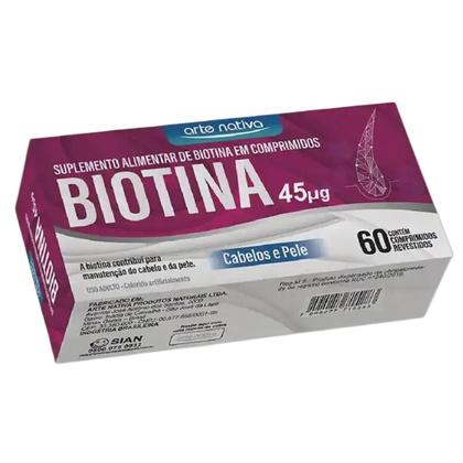 Imagem de Kit Biotina 45mcg Arte Nativa Fortalece Cabelos