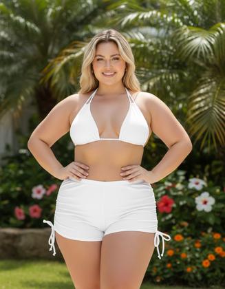 Imagem de Kit Biquíni + Saída De Praia Conforto Estilo Plus Size